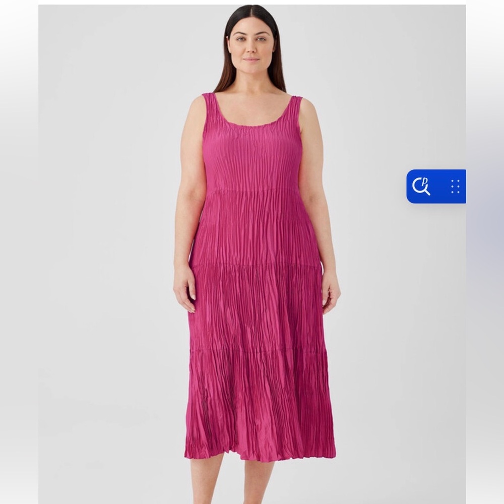 Eileen Fisher Crushed Silk Maxi Dress